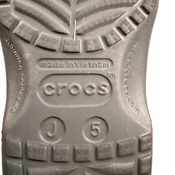 CROCS Size J5 Black Clogs Jibbitz Disney Mickey Goofy Marvel Guardian Galaxy - Picture 15 of 16